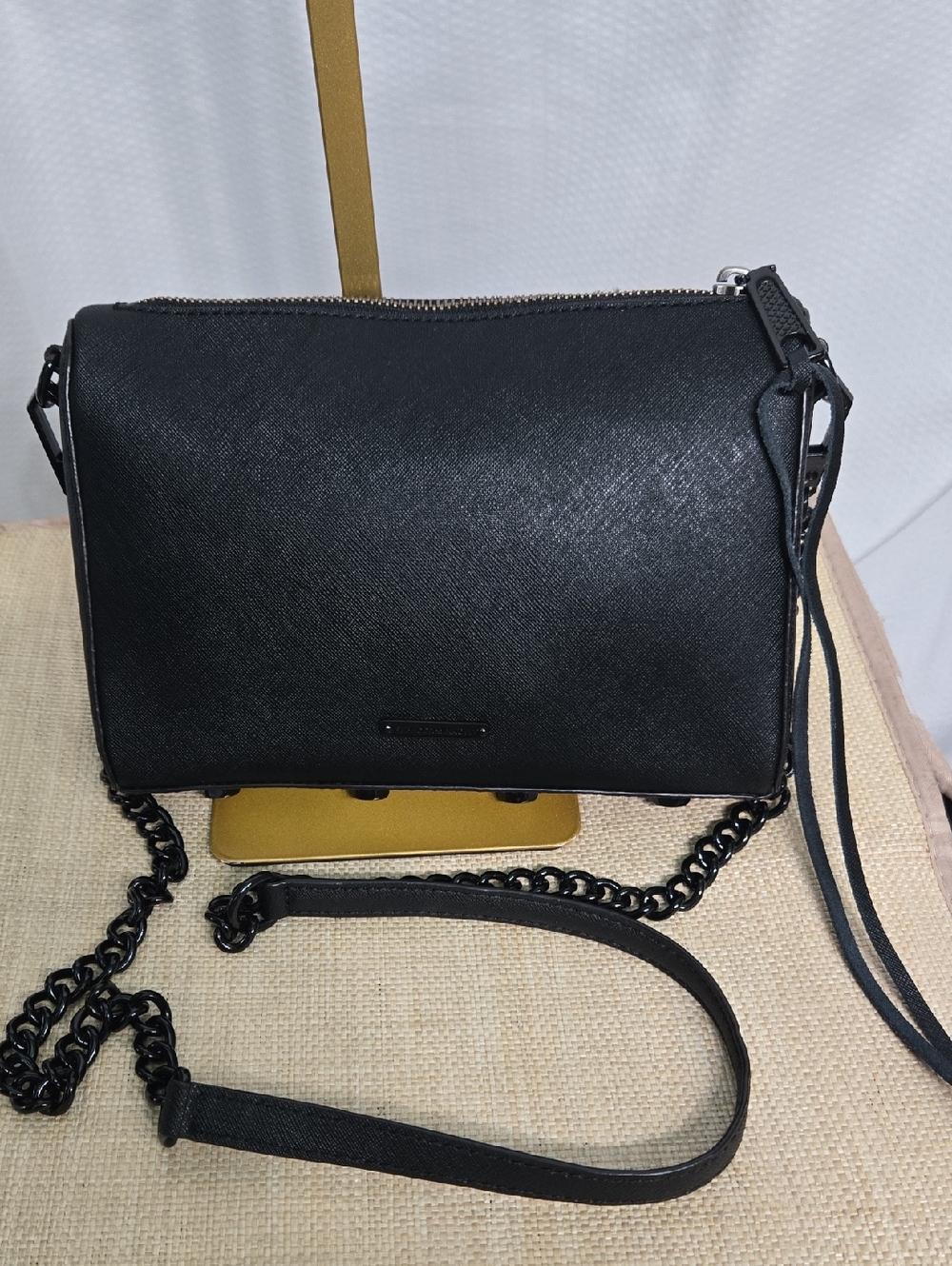 Like-new! Rebecca Minkoff Black Saffiano Leather Crossbody Bag